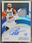 2021-22 Immaculate Vince Carter 3-Color Patch Auto Game-Worn Jersey # /25 Mavs