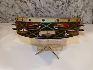 VINTAGE TAMBOURINE WITH DOUBLE ROW CYMBALS