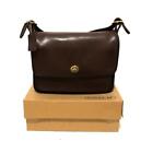 NEW Coach 70's Mahogany Brown Glove Tanned Leather Pocket Bag 9875 USA RARE WOW!