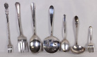 7 (Seven) Mixed Lot Wm Rogers & Misc Flatware Serving Spoons & Forks