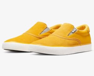 Nike SB Zoom Verona Slip-on PRM Premium Dark Sulfur Yellow Sneakers Mens Size 11