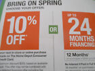 Home Depot 10%  or 24 mo finance Coupon: In Store or Online 5/23 to 5/29/2024