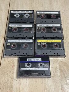 Lot Of 7 Used Sony UX90 Min Type II High Bias CrO2 Cassette Tapes CDit II 100