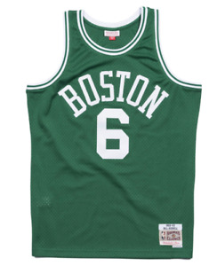 Boston Celtics Bill Russell Mitchell Ness Green HWC 1962-63 NBA Swingman Jersey