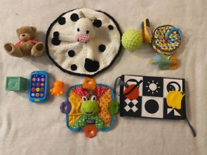 Mixed Lot of 9 Different Baby Toys Lot #2 Includes Tummy Time Mirror 0-18 Months