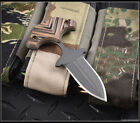 RMJ Tactical BUB Back Up Blade Tungsten Cerakote Nitro-V Hyena Brown G-10 Sheath