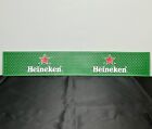 Heineken Beer Rubber Bar Drip Mat Double Red Star Logo Rail Runner 21”x3.5” NEW