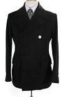 Boss Hugo Boss Mens Wool Cashmere Double Breasted Coat Black Size 36