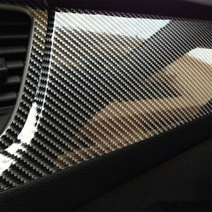 Auto Accessories 7D Glossy Carbon Fiber Vinyl Film Car Interior Wrap Stickers (For: Toyota Prius V)
