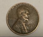 VERY RARE 1944 LINCOLN PENNY W/ ERRORS NO MINT MARK, LETTERS ON RIM, OFF CENTER