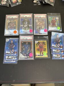 Soccer Card Lot With Stars RC Refractors- PSA Graded And Sapphire Raw! 12 Cards
