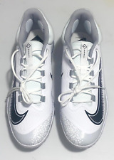 NEW Nike Men’s Huarache White Grey Baseball FD2745-100 Low Top Logo Size US 13