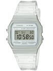 Casio F91WS-7, Digital Chronograph Watch, Clear Jelly Resin Band, Alarm, Date