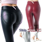 ON SALE!! Women Faux PU Leather Leggings Butt Lift Skinny Pants Trousers Stretch