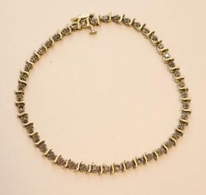 Vintage 14K Gold Diamond Tennis Bracelet