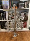 Vintage Sparkler Pom Pom Silver Aluminum Christmas Tree 3’