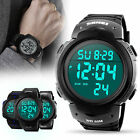 Men's Digital Sports Watch LED Screen Large Face Military Waterproof Wristwatch