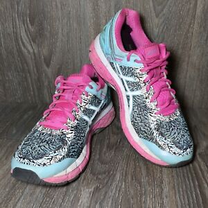 Asics Gel Kayano 22 Women's Running Shoes Size 8 Aqua Green Hot Pink T5A6N
