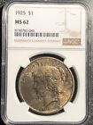 1925-P $1 Peace Silver Dollar NGC MS 62  #210