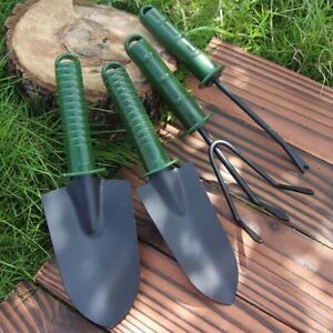 4pcs Garden Tools Set Trowel Rake Shovel Heavy Duty Metal Outdoor Ergonomic US