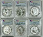 New Listing2021 Morgan and Peace Dollar 6 Coin Set PCGS MS 70 First Strike Flag Label