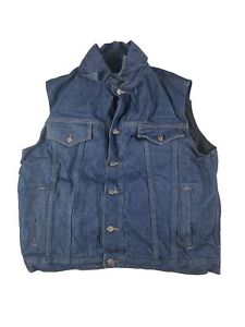 Classic Old West Styles Vest Size Large Vintage 90s Denim Jean Made in USA