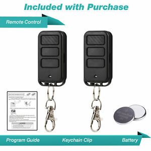 2 Car Garage Door Remote Opener For Liftmaster 370LM 371LM 373LM 315Mhz Keychain