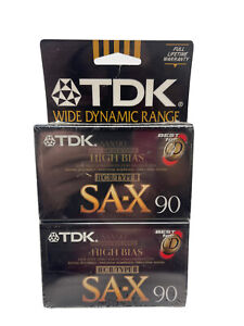 Lot of 2 TDK SA-X 90 IEC II/TYPE II High Bias Cassette Tapes New Sealed Japan