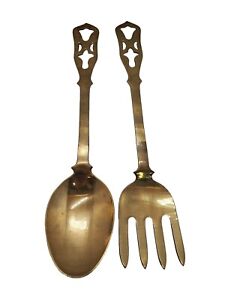 Vintage Brass Spoon & Fork Wall Hanging Decor 18