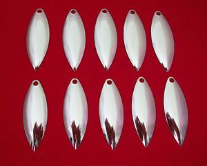 10  SPINNER BLADES    SMOOTH NICKEL WILLOWS    # 3