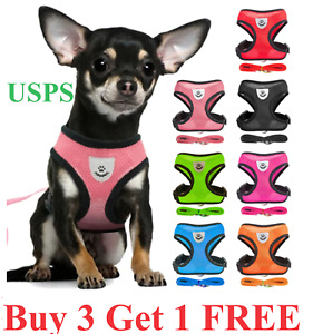Cat Dog Pet Harness Adjustable Control Vest Dogs Reflective S M L XL leash