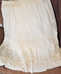 Lane Bryant white layered skirt- long- size 18/20- New w/ tags