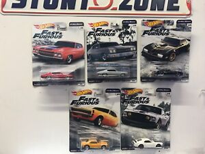 Hot Wheels Premium Car Culture Fast & Furious 1/4 Mile Muscle Complete Set of 5