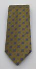 Brooks Brothers 346 Men's Tie. Gold & Blue Silk Geometric Necktie 58