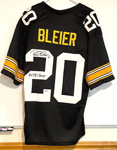 Autographed/Signed Rocky Bleier 4x SB Champ Pittsburgh Black Football Jersey