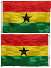 2x3 Ghana 2 Faced 2-ply Nylon Wind Resistant Flag 2x3ft