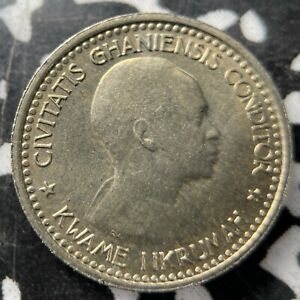 1958 Ghana 6 Pence Sixpence (25 Available) High Grade! Beautiful! (1 Coin Only)