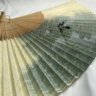 Vintage Japanese Hakutakedo Folding Fan Hand Painted Paper Fan