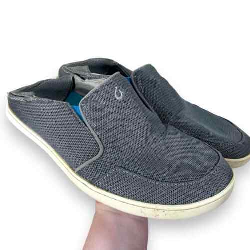 Men’s Olukai Nohea Mesh Men’s Gray Slip On Shoes Size 10