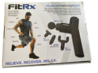 FitRx Muscle Massage Gun with Carrying Case, 4 Head Attachments, Black