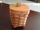 Longaberger 1998 Small Spoon Basket with Protector, Woodcrafts Lid