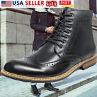 Men's Motorcycle Chukka Ankle Boots Formal Lace Up Oxford Dress Causal Shoes