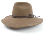 Chris Eddy Bros Western Cowboy Hat Brown sz. 7 3/8 Vintage Made in USA 100% Fur