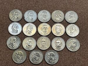 President Dollar Coins Lot Of 18 - Lincoln, Washington, Jefferson + More