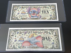 2005 Disney Dollars 50th Anniversary Series $ 10 (A) STITCH and $ 1 (A) DUMBO