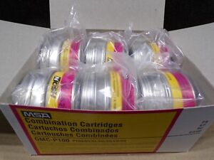 (6PK) MSA Combination Cartridge Filters 815180, P100/OV/CL/HC/SD/CD/HS (G)