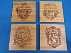 Harry Potter Bamboo Coaster Set, Set Of 4 in Caddy, 4 inch