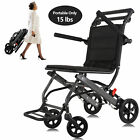 Drive Medical Transport Wheelchair Folding Transport Chair  with 8” Wheels Black