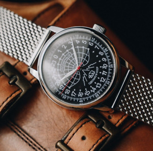 24 - Hour Automatic mens Wrist watch  Polar 24 Hour Dial vintage watch