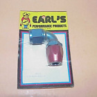 New Earls 90° Reusable Hose End Red/Blue -10 AN Aluminum Fitting #309110 #206